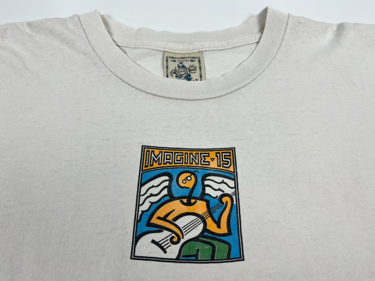 VINTAGE JOHN LENNON T-SHIRT MEDIUM 1999 BEATLES IMAGINE-15 TRIBUTE 