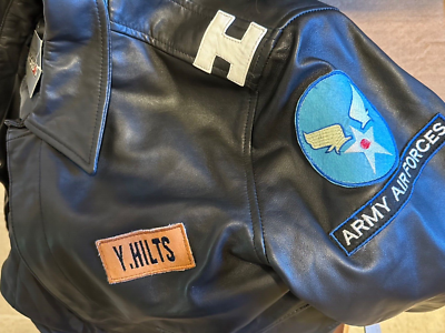 Mens 46 (S/M) Leather Bomber Jacket- Steve McQueen in 'The Great