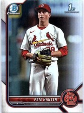 2022 Bowman Draft Chrome Refractor Pete Hansen St. Louis Cardinals