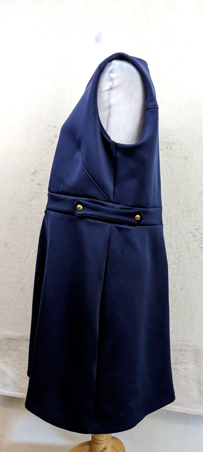 Abito in guaina Michael Michael Kors taglia XL blu navy senza maniche canotta elasticizzata 0057