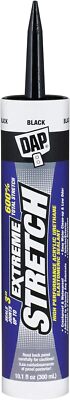 DAP 7079818713 Extreme Stretch Elastomeric Sealant, Black, 10 Ounces