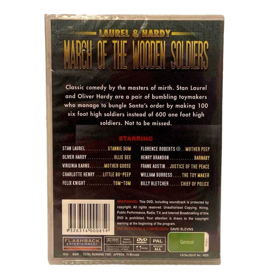 March of The Wooden Soldiers DVD Laurel & Hardy All Region Brand New Sealed - Image 2 of 2