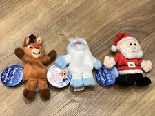 Starbucks Christmas Finger Puppets Rudolph, Santa, and Bumble Snow Monster 12