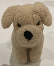 Tan Puppy Dog Plush Stuffed Animal Mini Soft Toy Brown Collar 5  Sewn Eyes