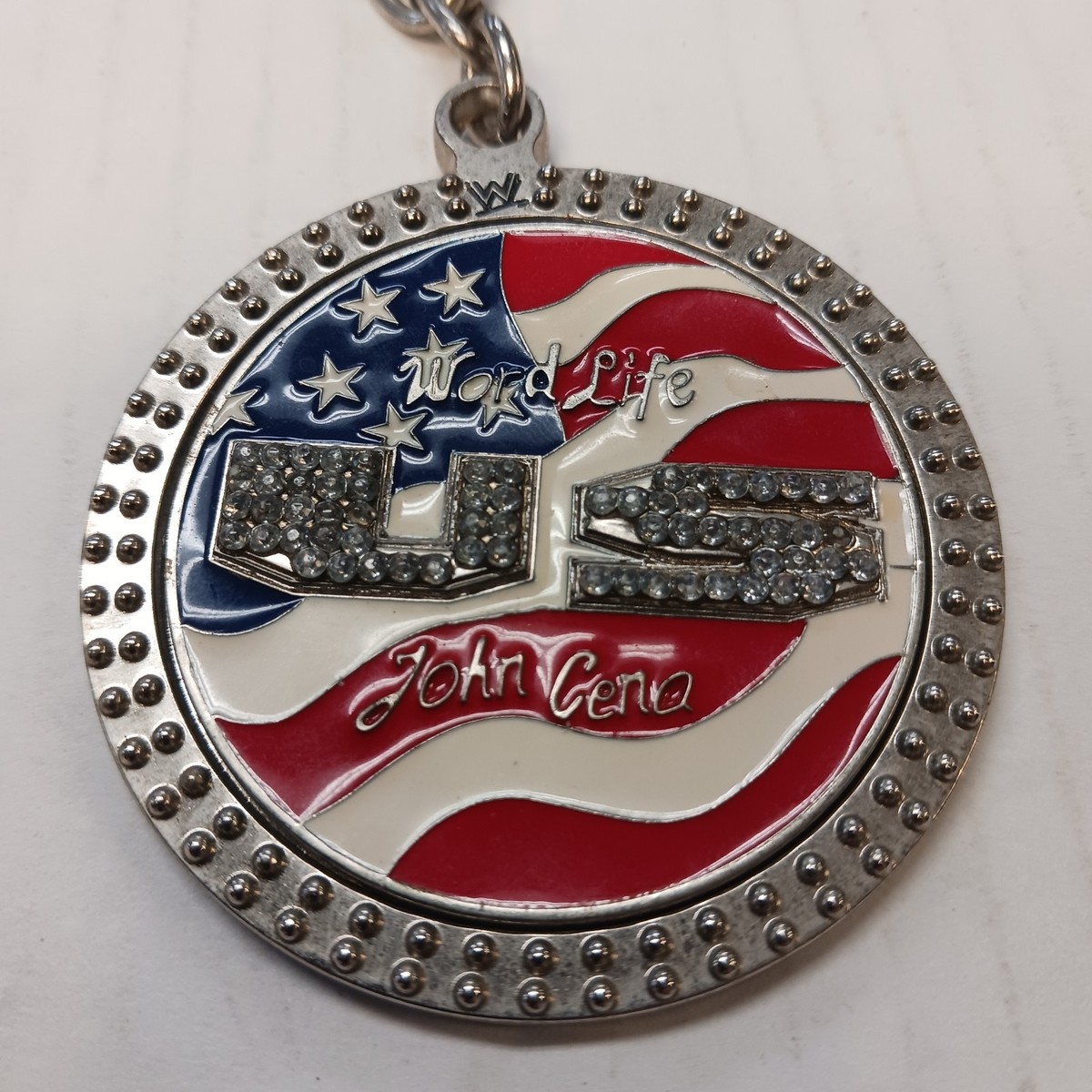 2005 Edition John Cena Necklace Chain Pendant Spinner WWE Word 