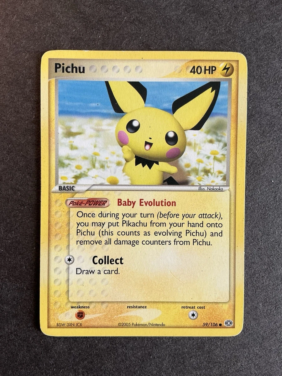 ピチュ Pichu Emerald ホロ　59/106 2005 Pichu 59/106 Emerald for sale | eBay