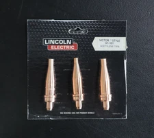 Lincoln Electric Victor Style Series 1 Acetylene Cutting Tips - Pack of 3 - NEW!