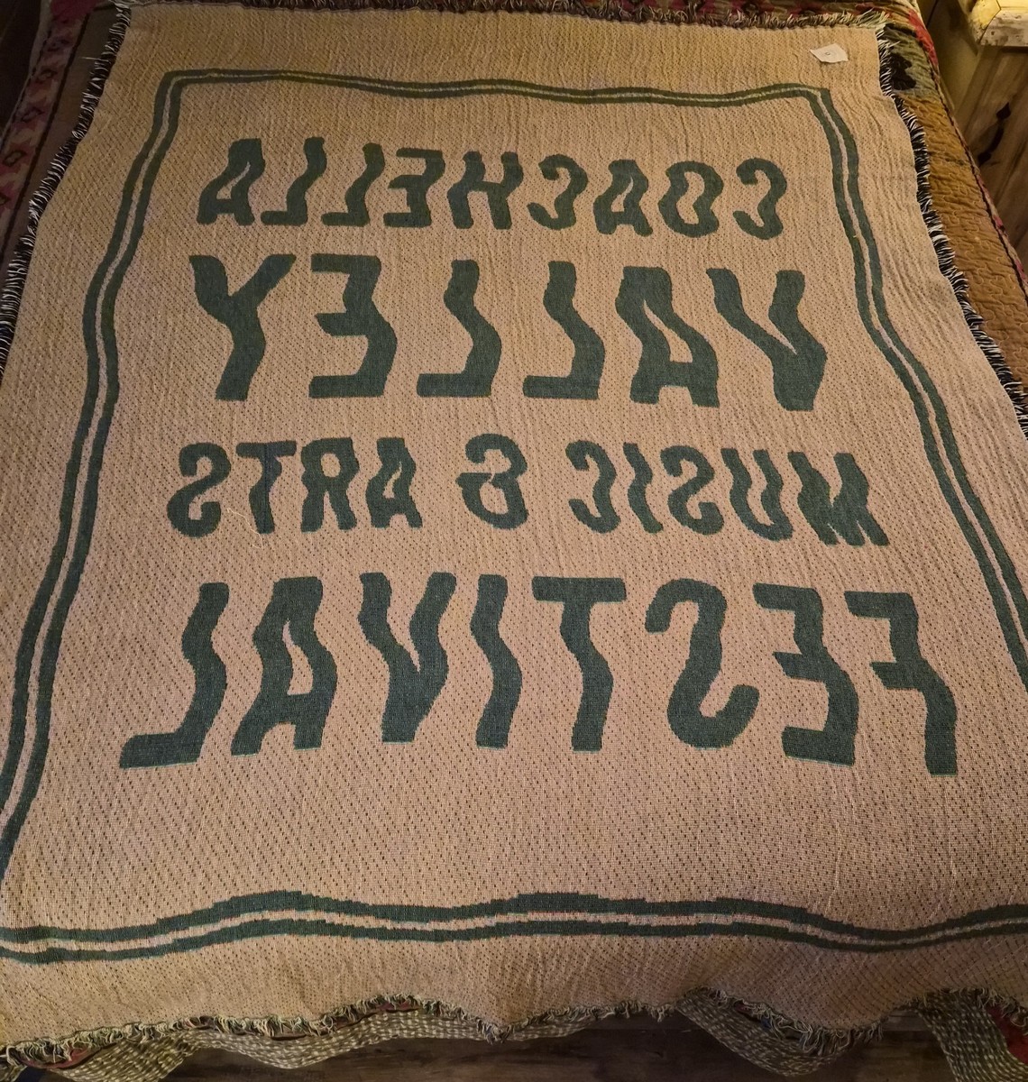 Coachella Valley Music & Arts Festival Woven Cotton Throw Blanket
