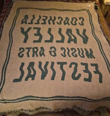 Coachella Valley Music & Arts Festival Woven Cotton Throw Blanket