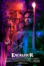 Excalibur by Richard Hilliard Ltd Edition x/95 Screen Print Mondo MINT Movie Art