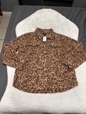 New Volcom Women s XL Sherpa Shacket Floral B...