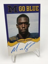 TK Legacy MARCUS KNIGHT AUTO Card M GO BLUE MGB92 Signed MICHIGAN WOLVERINES