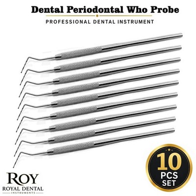 Dental Periodontal Probes UNC WHO Ball Ended BPE Probe Markings Color Coated