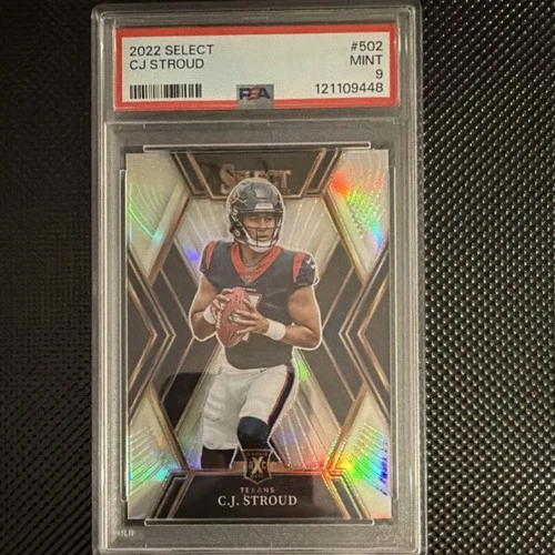 2022 Panini Select C.J. Stroud #502 Silver Prizm PSA 9 Houston Texans Rookie