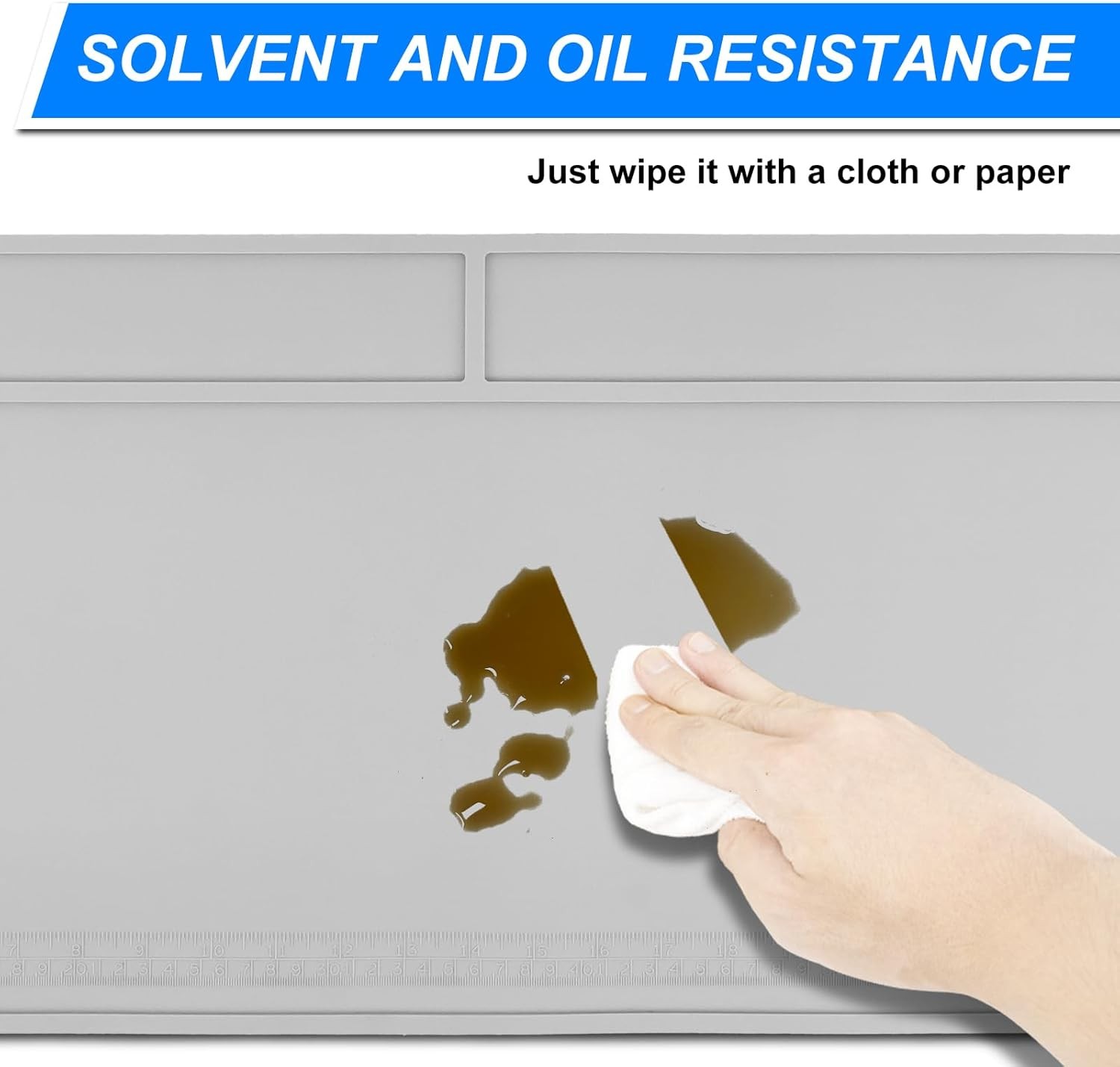 Gun Cleaning Mat Rifle Cleaning Mat Large, Magnetic Gun Maintenance Mat with Cle