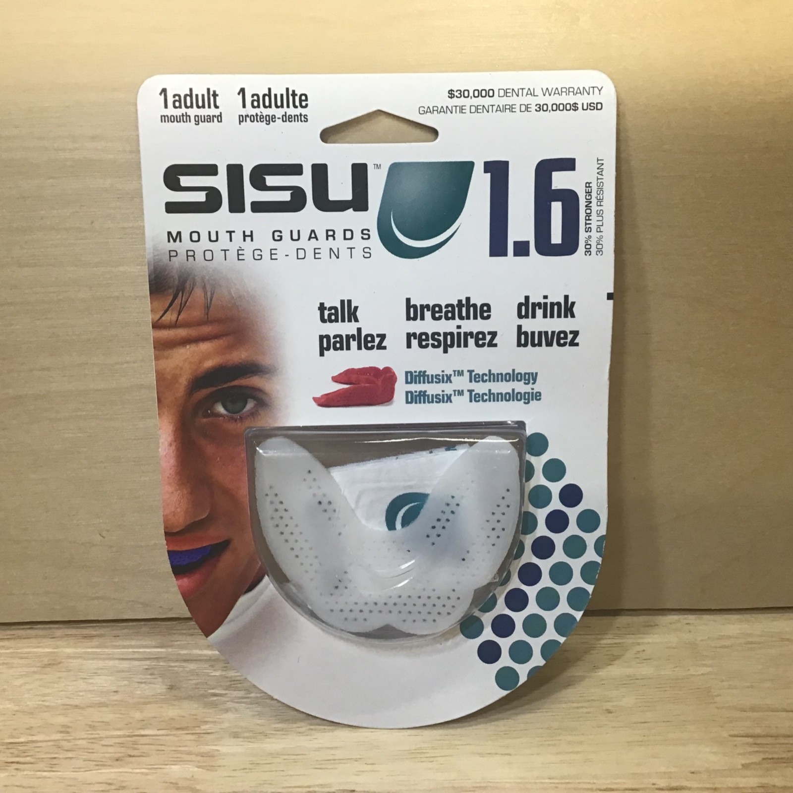 SISU Aero Mouthguard Custom Fit 1.6mm Thin White Adult Size Age 11+