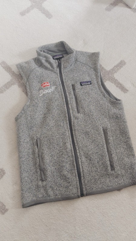 Patagonia Women’s Better Sweater Vest Heather Gray Lotus Biscoff Size S