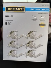 Defiant Naples Satin Nickel Bed and Bath Door Handle Contractor Pack
