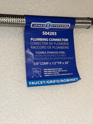 #ad #ad Lot of 20 Jones Stephens 20quot; Braided Stainless Steel Faucet Connectors $99.99
