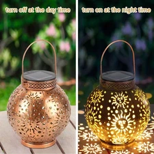 Solar Powered Lantern Classic Vintage Hanging Lantern Light Garden Outdoor Décor