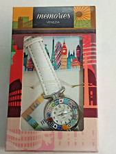 MURRINA VENEZIANA orologio quarzo decorato cint. BIANCO L. batt.nuova