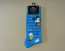 1 Pair Disney Mickey Mouse Donald Duck Crew Socks, Fits Shoe Size: 6-12, New