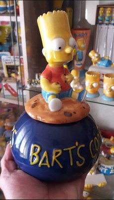 Rare Bart Simpson Vintage Keksdose Cookie Jar Keramik Ceramic Top Neu