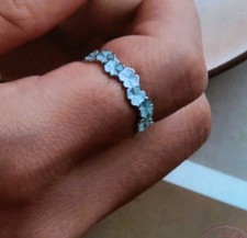 .925 STERLING SILVER FLOWER RING SZ 6 NEW 