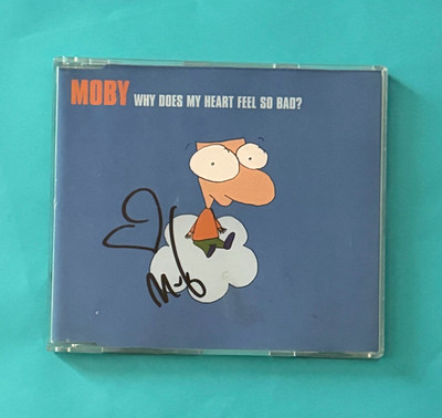 MOBY - Why does my heart... - original autograph signed CD cover