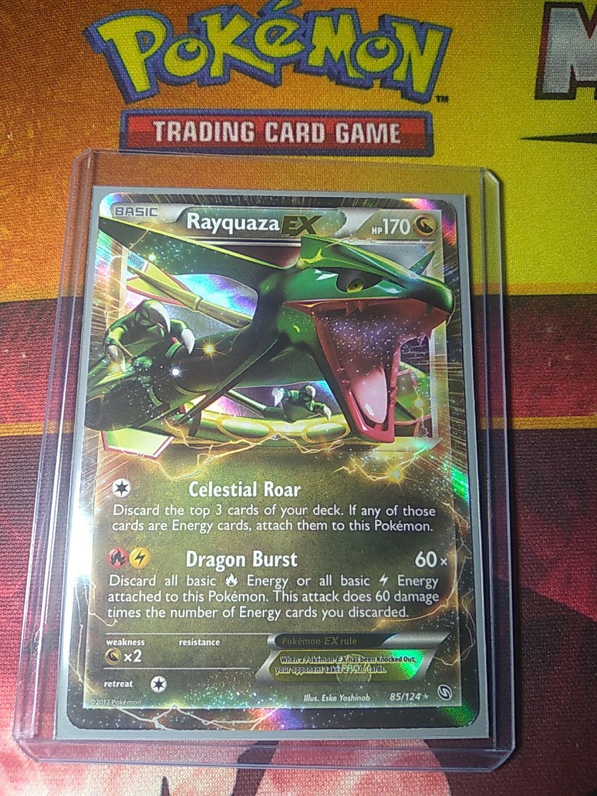 Pokémon TCG Rayquaza EX 85/124 Dragons Exalted Ultra Rare Card NM