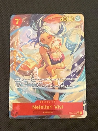 Nefeltari Vivi OP04-118 SEC Alt Art - One Piece TCG OP04 English - Pack Fresh