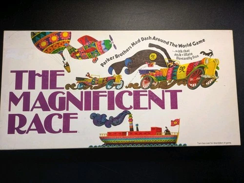 VINTAGE The Magnificent Race Board Game 1997 Parker Brothers COMPLETE DMG BOX!
