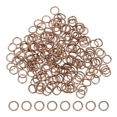 200 Pcs Open Jump Rings, 7mm Split Metal Ring 0.7mm Thick Connect, Copper