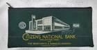 Vintage Citizens National Bank Chillicothe Frankfort Ohio Money Deposit Bag