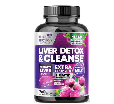 Liver Cleanse Detox 1104mg Milk Thistle Dandelion Support Capsules