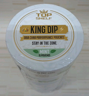 Top Shelf King Dip GIGA Chad Performance Mint 15 Pouches Stay in the Zone 5 pk