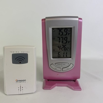 Oregon Scientific Remote Thermo Clock RAR188A with Thermo Sensor THN122N