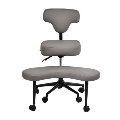 Criss Cross Desk Chair ADHD Meditation Kneeling Yoga Seat Gray