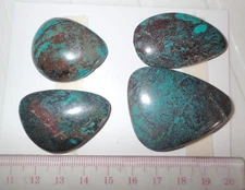 Turquoise Stone Flat Free Form Cabochon 195 Carat 4 pieces 39 gram Lot B