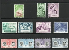 NYASALAND SG 160-170 GVI 1947 DEFINITIVES M/M