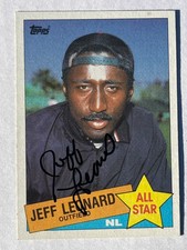 signed Jeff Leonard 1985 topps all star card