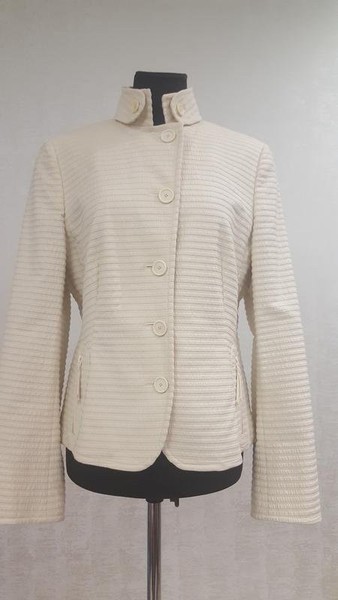 Women Akris Blazer Beige Cotton 40 / L / 48