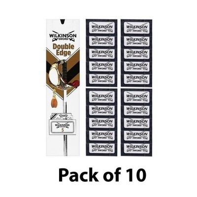 WILKINSON Double Edge Razor Blades - 100ct - Pack of 10