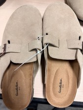 Goodfellow Co Oswald Original Suede Leather Clogs Taupe Size 9