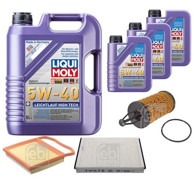 FEBI Inspektionspaket 8L LIQUI MOLY 5W-40 Leichtlauf High Tech für Mercedes C