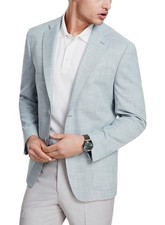 Calvin Klein Mens Slim-Fit Melange Sport Coat 36 Short Mint Blazer NWT 295