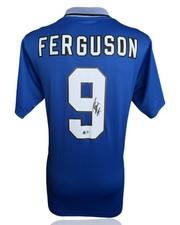 DUNCAN FERGUSON SIGNED EVERTON FC 1995 FA CUP HOME SHIRT (ACG CERT AG19036)