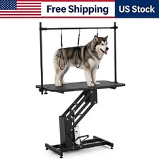 Hydraulic Dog Grooming Table Heavy Duty 43" Adjustable 22-39" 350 Load