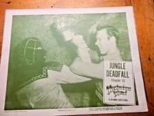 Mysterious Island 1951 Columbia 11x14" serial lobby JUNGLE DEADFALL CHAP.13
