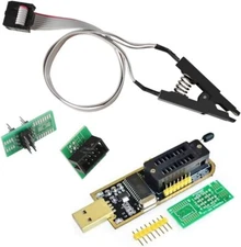 1 Set CH341A 24 25 Series EEPROM Flash BIOS USB Programmer+SOIC8 SOP8 Test Clip